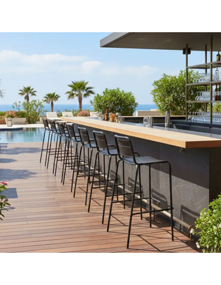 Chaise haute HORIZONS structure aluminium