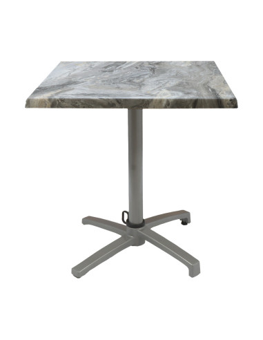 Table petra 60x60 pieds Petra silver - plateau stratifié sydney