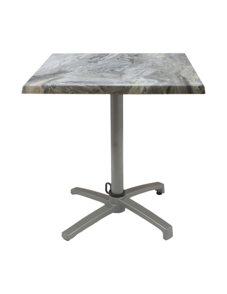 Table petra 70x70 pieds Petra silver - plateau stratifié SYDNEY