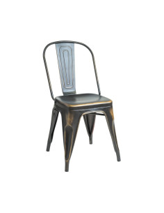 Chaise en métal HOT finition époxy black brown