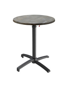 Table petra Ø60 piètement petra noir plateau stratifié irony 2