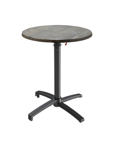 Table petra Ø60 piètement petra noir plateau stratifié hanoi