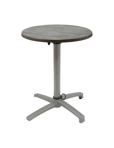 Table petra Ø60 piètement petra silver plateau stratifié hanoi