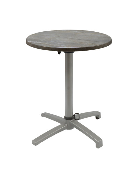 Table petra Ø60 piètement petra silver plateau stratifié hanoi