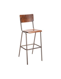 Chaise haute école en métal SUSY assise bois