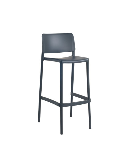 Chaise haute en résine JOY anthracite renforcé en fibre de verre
