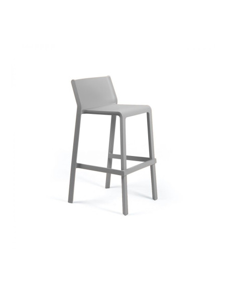 Chaise haute en résine TRILL gris perle renforcé en fibre de verre