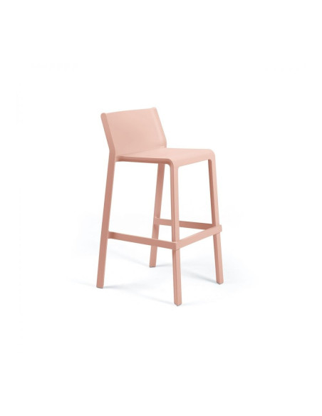 Chaise haute en résine TRILL rose renforcé en fibre de verre