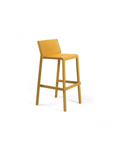 Chaise haute en résine TRILL senape renforcé en fibre de verre