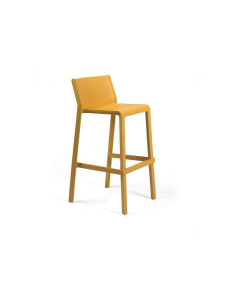 Chaise haute en résine TRILL senape renforcé en fibre de verre