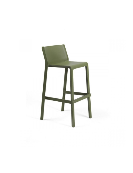 Chaise haute en résine TRILL vert agave renforcé en fibre de verre
