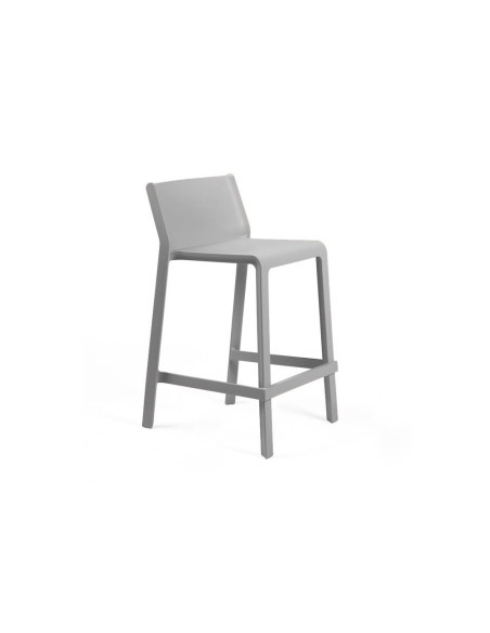 Chaise haute en résine TRILL MINI gris perle renforcé en fibre de verre