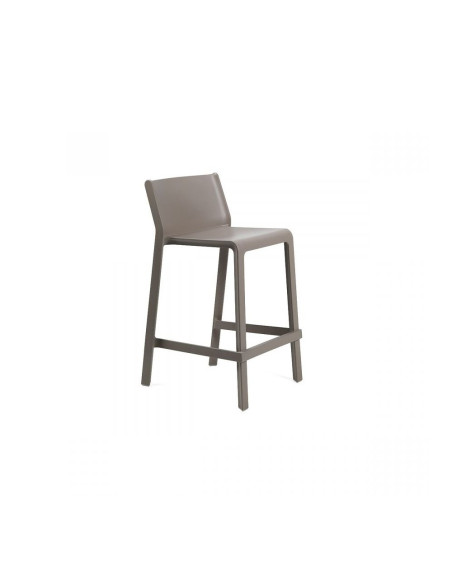 Chaise haute en résine TRILL MINI taupe renforcé en fibre de verre