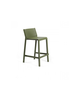 Chaise haute en résine TRILL MINI vert agave renforcé en fibre de verre