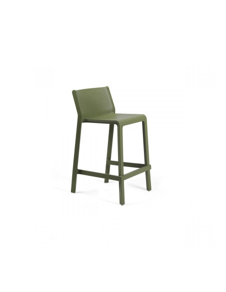 Chaise haute en résine TRILL MINI vert agave renforcé en fibre de verre