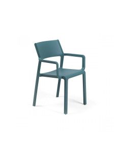 Fauteuil en résine TRILL senape renforcé en fibre de verre 2