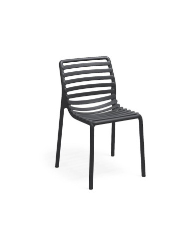 Chaise en résine DOGA anthracite renforcé fibre de verre