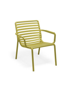 Fauteuil bas en résine DOGA pera renforcé fibre de verre