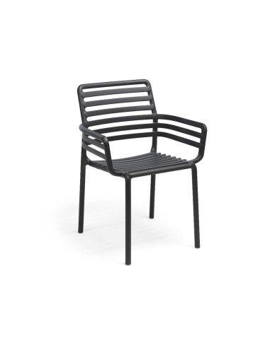 Fauteuil en résine DOGA anthracite renforcé fibre de verre