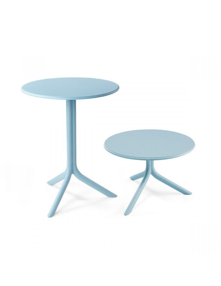 Table hauteur réglable en résine SPRITZ bleu celeste