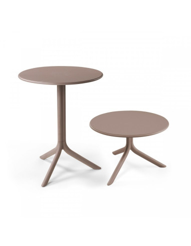 Table hauteur réglable en résine SPRITZ taupe