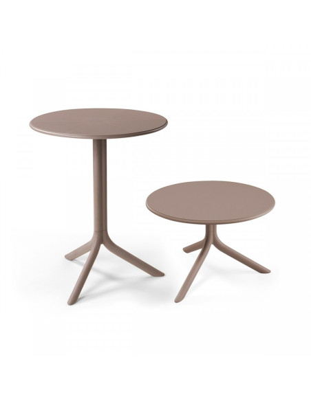 Table hauteur réglable en résine SPRITZ taupe