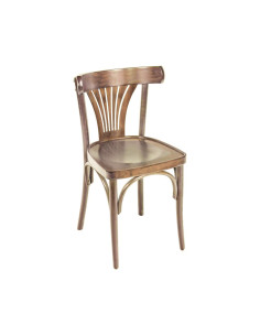 Chaise en bois hêtre massif MORZINE II assise bois french patina