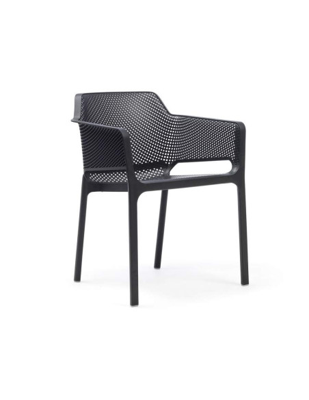Fauteuil NET en résine anthracite
