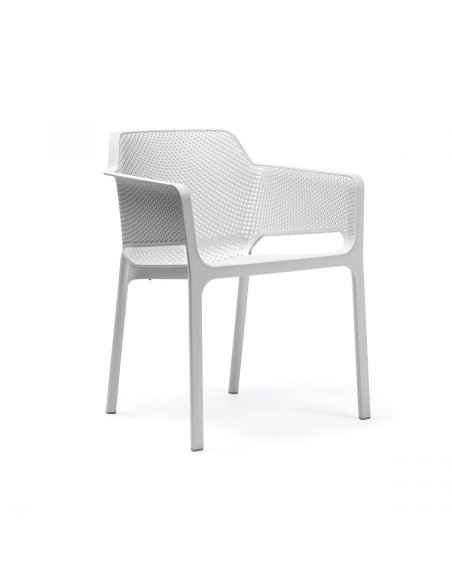 Fauteuil NET en résine blanc