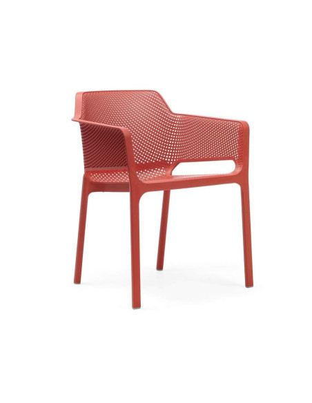 Fauteuil NET en résine corail