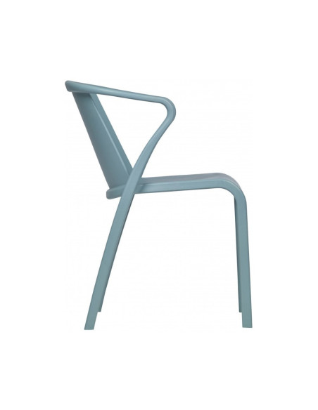Fauteuil en résine FADO bleu renforcé en fibre de verre