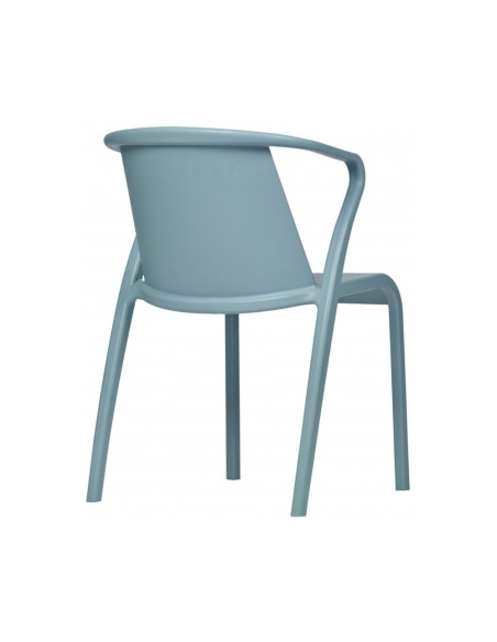 Fauteuil en résine FADO bleu renforcé en fibre de verre
