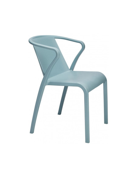 Fauteuil en résine FADO bleu renforcé en fibre de verre
