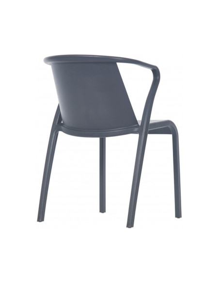 Fauteuil en résine FADO anthracite renforcé en fibre de verre