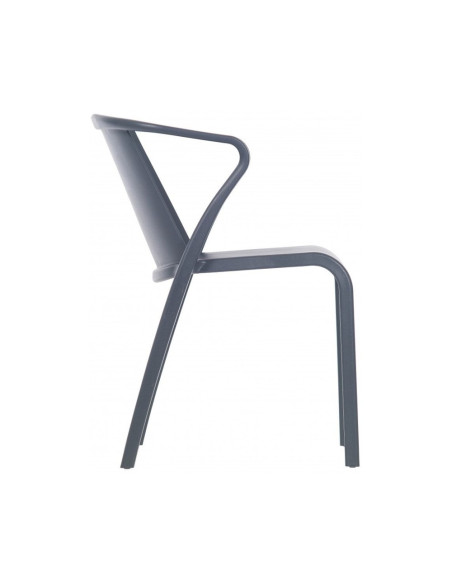 Fauteuil en résine FADO anthracite renforcé en fibre de verre