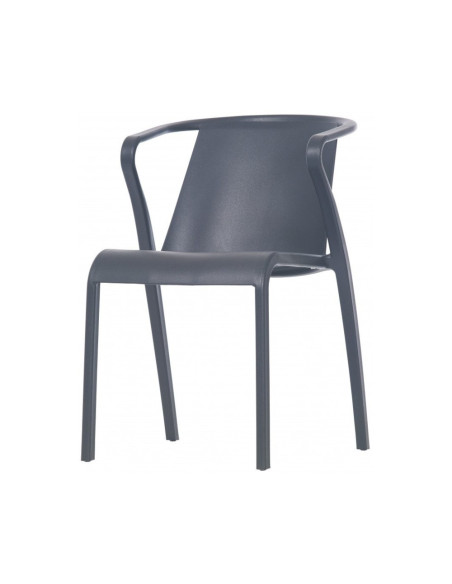 Fauteuil en résine FADO anthracite renforcé en fibre de verre