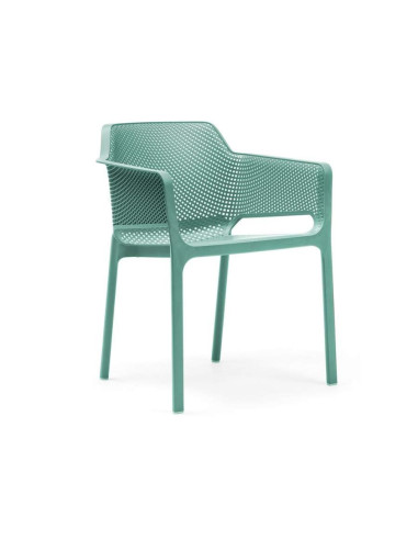 Fauteuil NET en résine vert salice
