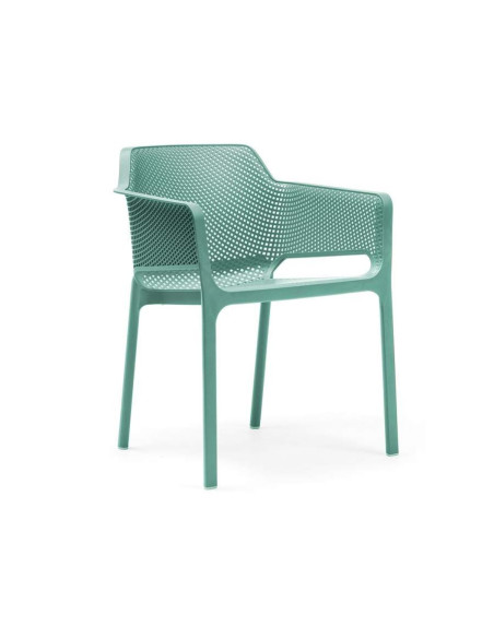 Fauteuil NET en résine vert salice