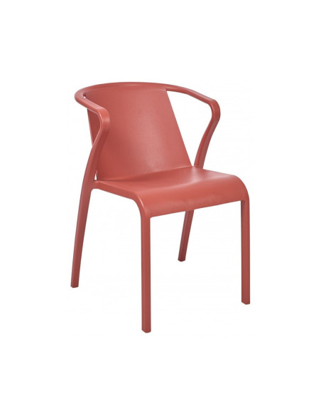 Fauteuil en résine FADO brique renforcé en fibre de verre