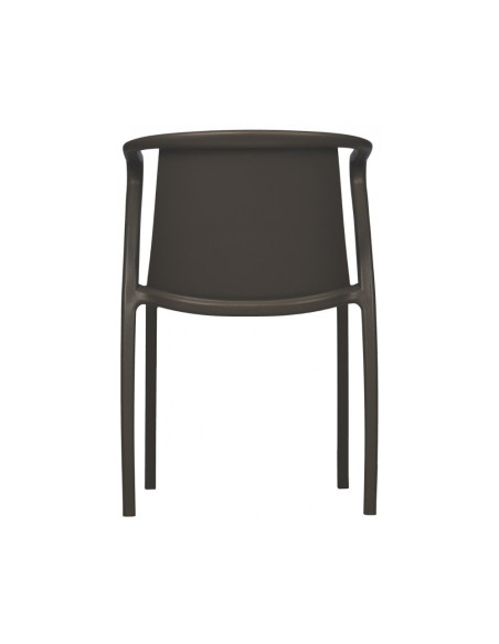 Fauteuil en résine FADO chocolat renforcé en fibre de verre