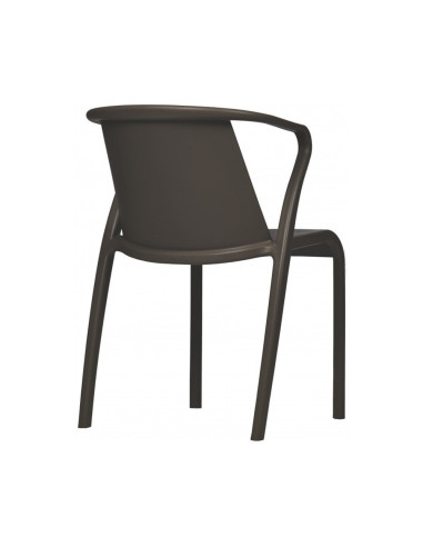 Fauteuil en résine FADO chocolat renforcé en fibre de verre