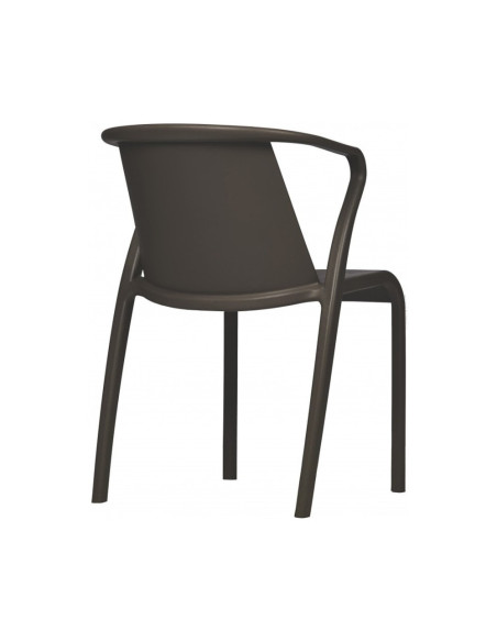 Fauteuil en résine FADO chocolat renforcé en fibre de verre