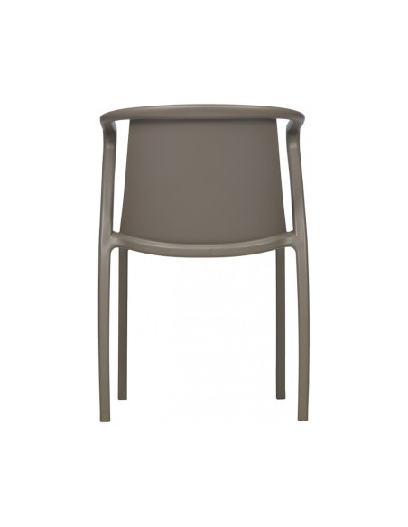 Fauteuil en résine FADO taupe renforcé en fibre de verre