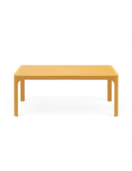 Table basse en résine NET ambre