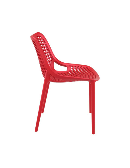Chaise design en résine AIR rouge