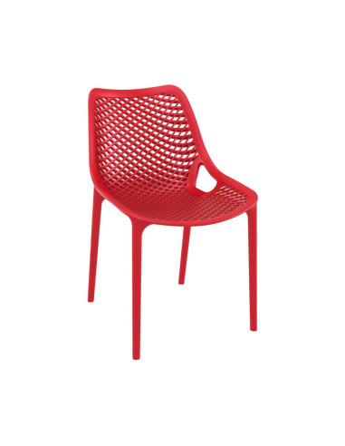 Chaise design en résine AIR rouge