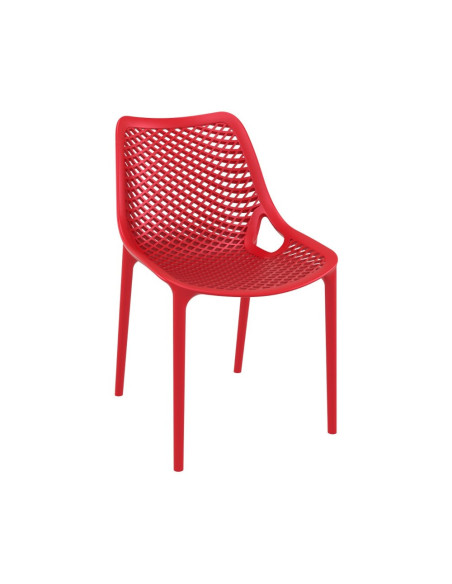 Chaise design en résine AIR rouge