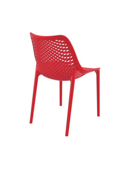 Chaise design en résine AIR rouge