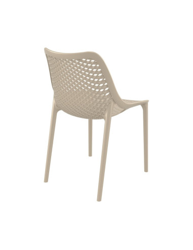 Chaise design en résine AIR tourterelle