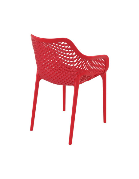 Fauteuil design en resine AIR rouge